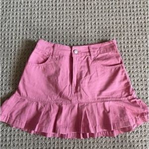Pink mini skirt